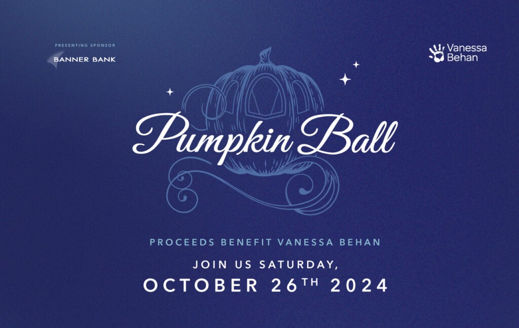 Pumpkin Ball Logo, Sponsored by Banner Bank, Proceeds benefit Vanessa Behan